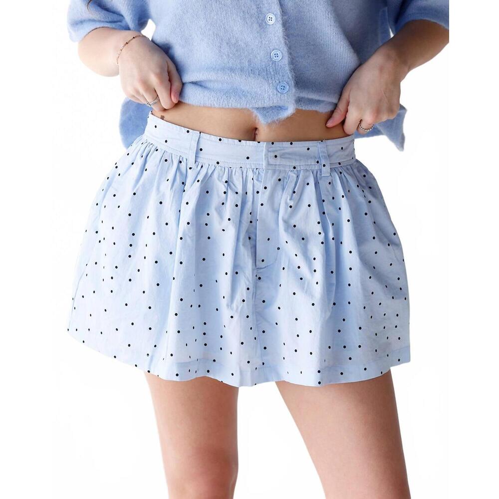 NEW THINGS BETWEEN perfectly polka skort in blue